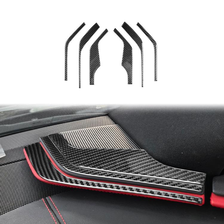 Adesivi per altoparlanti del montante A interno per Chevrolet Corvette C8, set da 6 pezzi.