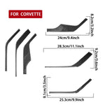 Adesivi per altoparlanti del montante A interno per Chevrolet Corvette C8, set da 6 pezzi.