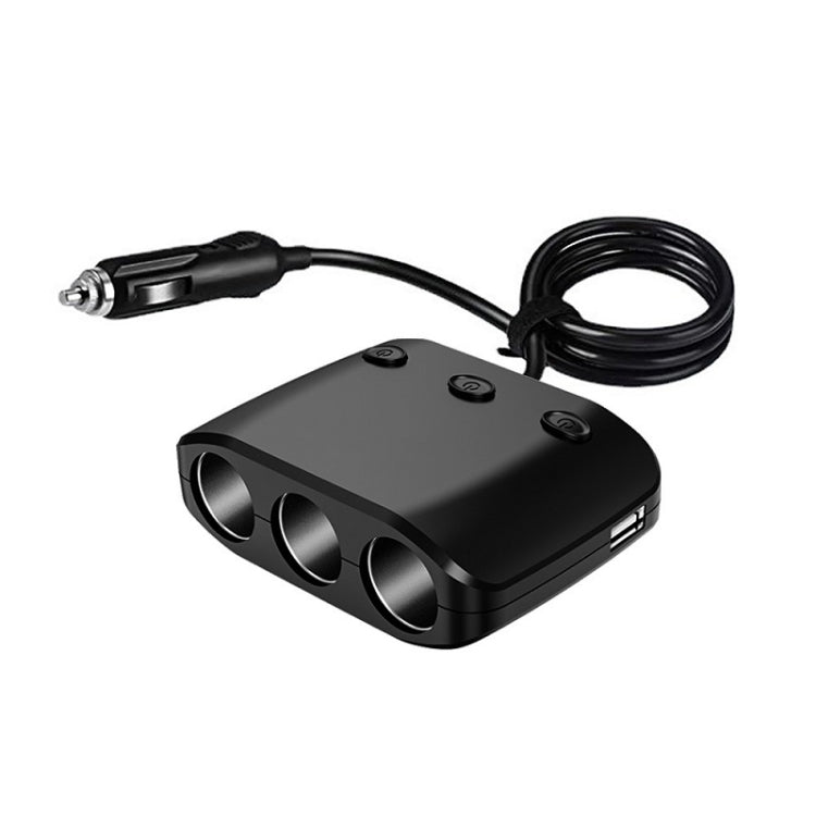 3 in 1 120W Accendisigari per auto Interruttore indipendente Caricatore doppio USB, ZNB03S