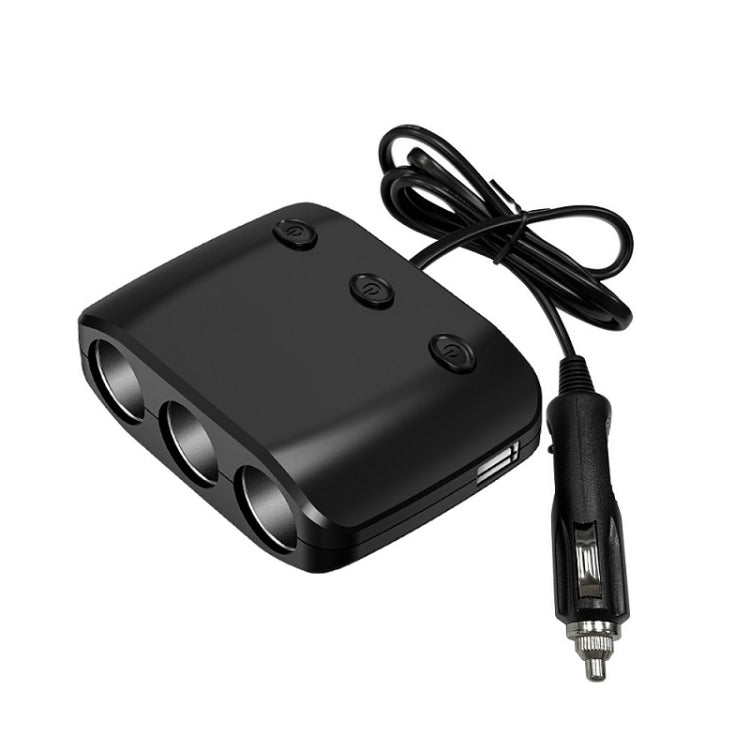 3 in 1 120W Accendisigari per auto Interruttore indipendente Caricatore doppio USB, ZNB03S