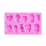 2 PCS G114 Candy Lollipop Gelato Forma Stampo in silicone Biscotti al cioccolato Decorazione torta, G114