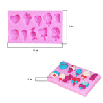 2 PCS G114 Candy Lollipop Gelato Forma Stampo in silicone Biscotti al cioccolato Decorazione torta, G114