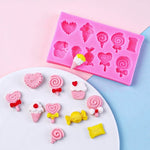 2 PCS G114 Candy Lollipop Gelato Forma Stampo in silicone Biscotti al cioccolato Decorazione torta, G114