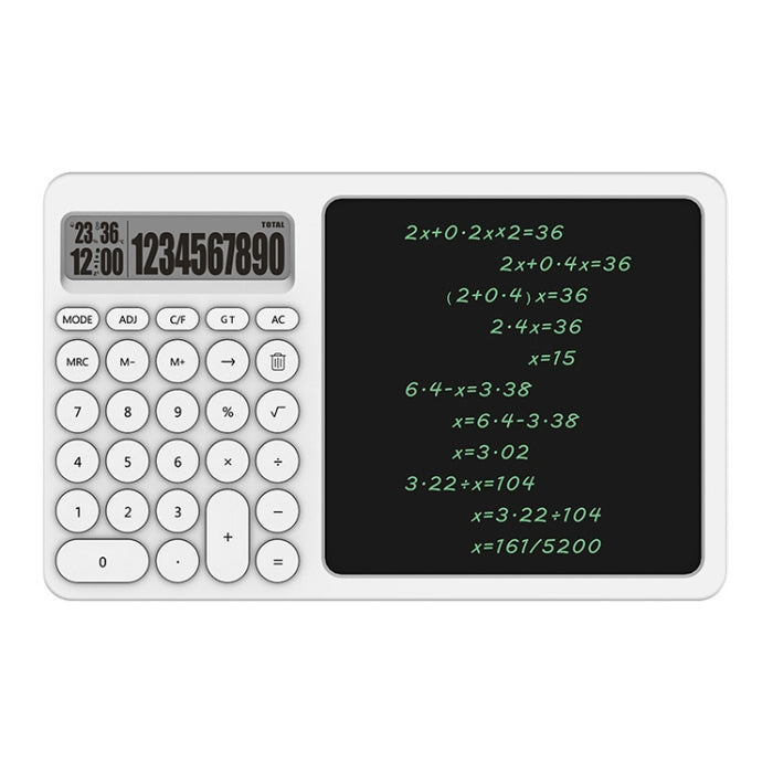 Calcolatrice da ufficio Lavagna per scrittura a mano LCD con supporto, White