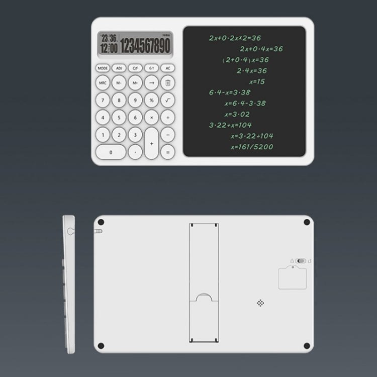 Calcolatrice da ufficio con lavagna LCD bianca