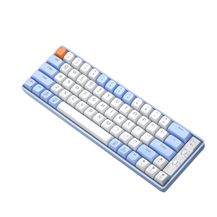 LANGTU GK65 65 tasti tastiera meccanica da gioco wireless / Bluetooth / cablata a tre modelli, lunghezza cavo: 1,5 m, GK65 (Sky Blue), GK65 (Milk White)