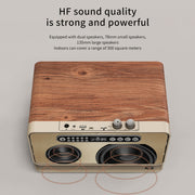 Altoparlante Bluetooth wireless HIFI in legno W1