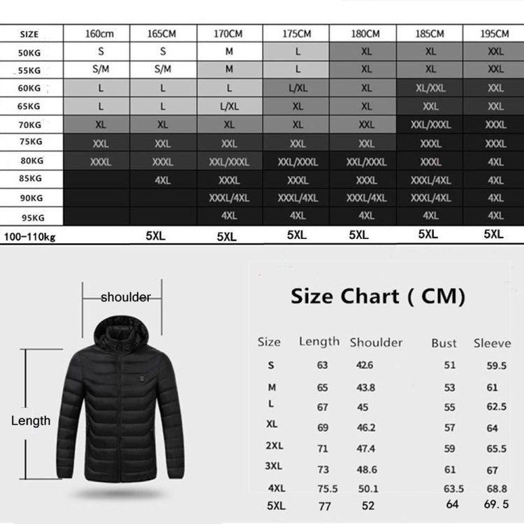 Giacca riscaldata elettrica invernale USB Giacca termica calda, 11 Zone Double Control Blue 4XL, 9 Zone Double Control Black S, 9 Zone Double Control Black M, 9 Zone Double Control Black L, 9 Zone Double Control Black XL, 9 Zone Double Control Black XX...