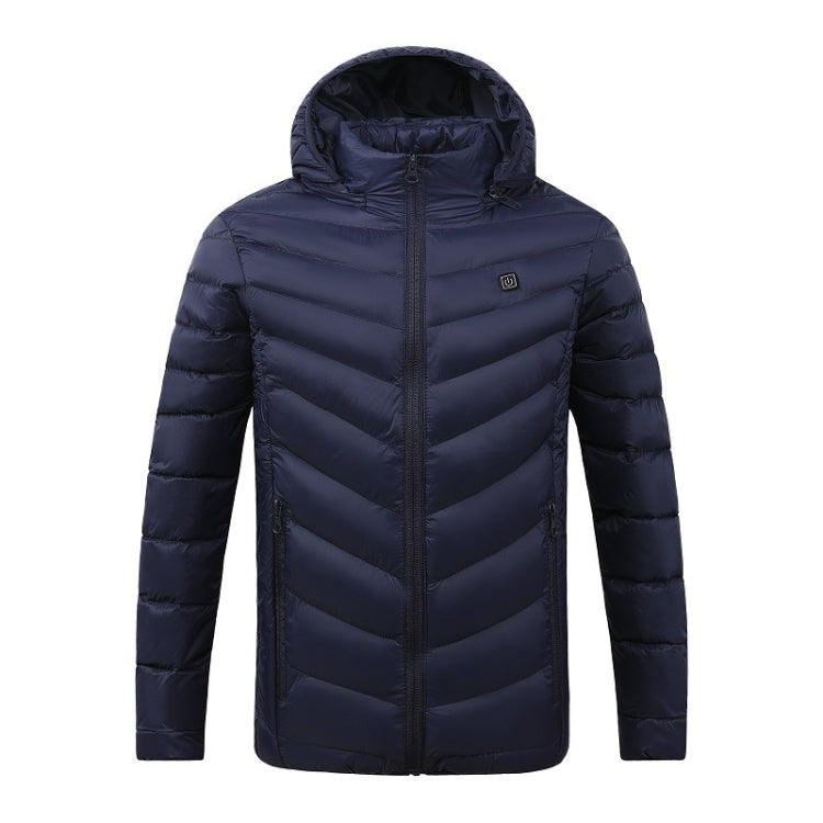 Giacca riscaldata elettrica invernale USB Giacca termica calda, 4 Zone Blue S, 4 Zone Blue M, 4 Zone Blue L, 4 Zone Blue XL, 4 Zone Blue XXL, 4 Zone Blue 3XL, 4 Zone Blue 4XL, 4 Zone Black  S, 4 Zone Black  M, 4 Zone Black  L, 4 Zone Black  XL         ...