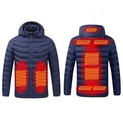 Giacca riscaldata elettrica invernale USB Giacca termica calda, 9 Zone Blue XL, 9 Zone Blue XXL, 9 Zone Blue 3XL, 9 Zone Blue 4XL, 9 Zone Red S, 9 Zone Red M, 9 Zone Red L, 9 Zone Red XL, 9 Zone Red XXL, 9 Zone Red 3XL, 9 Zone Red 4XL                  ...