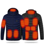 Giacca riscaldata elettrica invernale USB Giacca termica calda, 9 Zone Blue XL, 9 Zone Blue XXL, 9 Zone Blue 3XL, 9 Zone Blue 4XL, 9 Zone Red S, 9 Zone Red M, 9 Zone Red L, 9 Zone Red XL, 9 Zone Red XXL, 9 Zone Red 3XL, 9 Zone Red 4XL                  ...