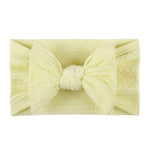 5 pezzi Copricapo per bambini in nylon jacquard morbido Fascia per capelli con fiocco per bambini