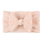 5 pezzi Copricapo per bambini in nylon jacquard morbido Fascia per capelli con fiocco per bambini