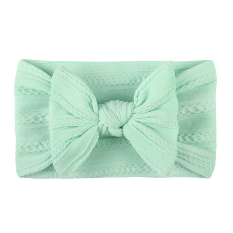5 pezzi Copricapo per bambini in nylon jacquard morbido Fascia per capelli con fiocco per bambini