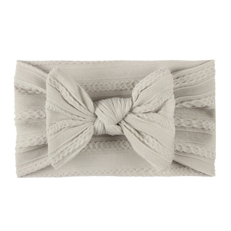 5 pezzi Copricapo per bambini in nylon jacquard morbido Fascia per capelli con fiocco per bambini