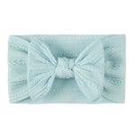 5 pezzi Copricapo per bambini in nylon jacquard morbido Fascia per capelli con fiocco per bambini