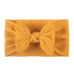5 pezzi Copricapo per bambini in nylon jacquard morbido Fascia per capelli con fiocco per bambini