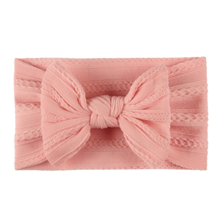 5 pezzi Copricapo per bambini in nylon jacquard morbido Fascia per capelli con fiocco per bambini