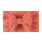 5 pezzi Copricapo per bambini in nylon jacquard morbido Fascia per capelli con fiocco per bambini