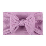 5 pezzi Copricapo per bambini in nylon jacquard morbido Fascia per capelli con fiocco per bambini