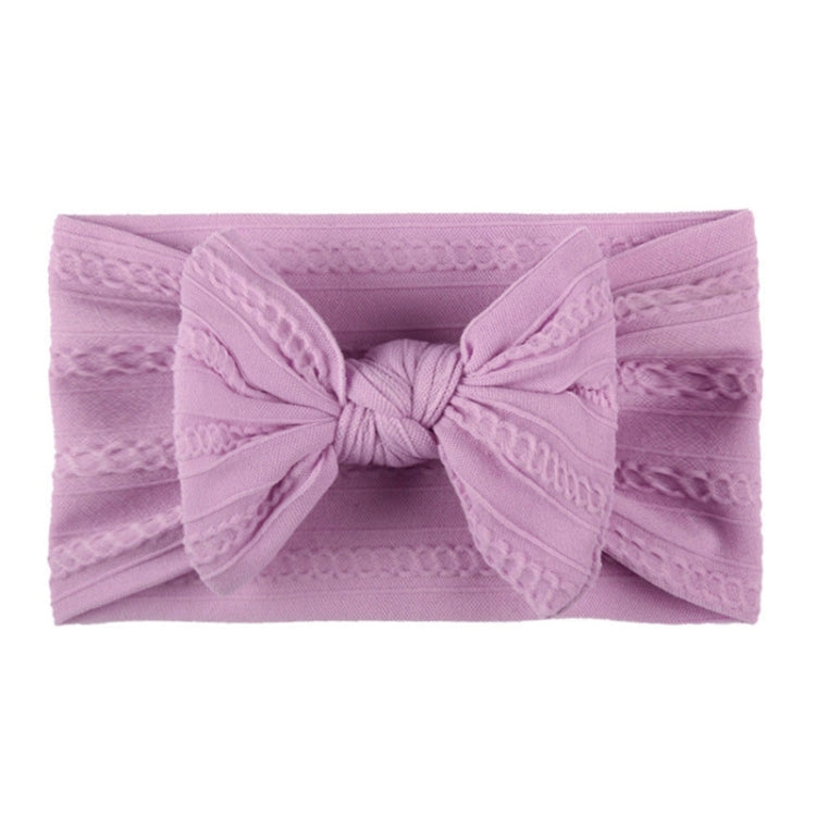 5 pezzi Copricapo per bambini in nylon jacquard morbido Fascia per capelli con fiocco per bambini