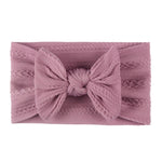 5 pezzi Copricapo per bambini in nylon jacquard morbido Fascia per capelli con fiocco per bambini