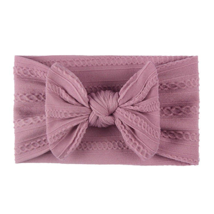 5 pezzi Copricapo per bambini in nylon jacquard morbido Fascia per capelli con fiocco per bambini