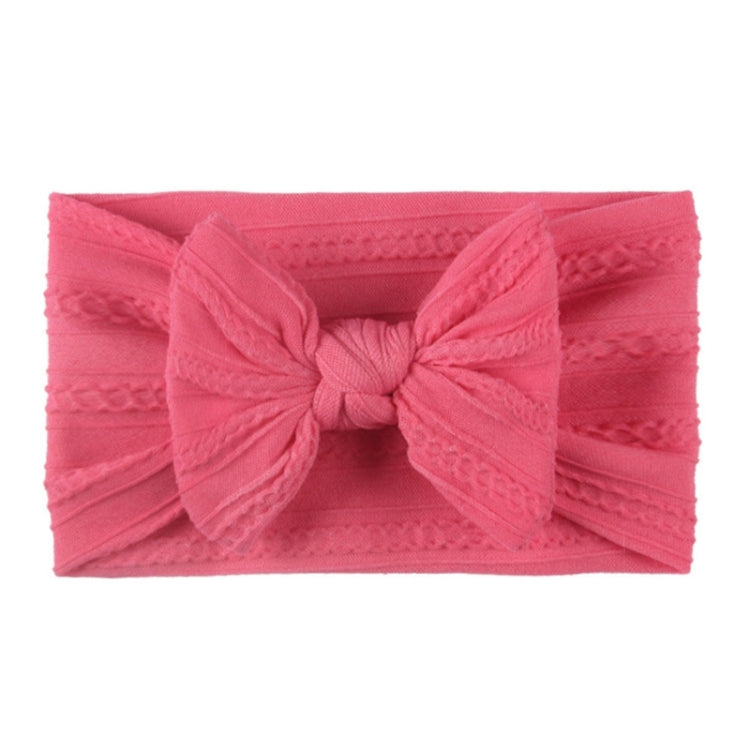 5 pezzi Copricapo per bambini in nylon jacquard morbido Fascia per capelli con fiocco per bambini