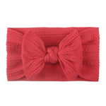 5 pezzi Copricapo per bambini in nylon jacquard morbido Fascia per capelli con fiocco per bambini