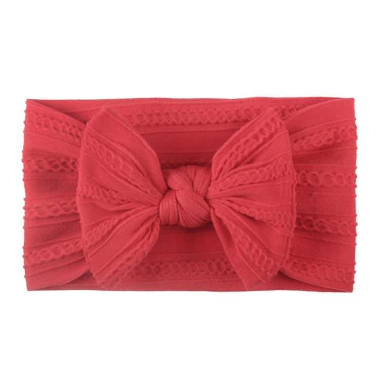 5 pezzi Copricapo per bambini in nylon jacquard morbido Fascia per capelli con fiocco per bambini