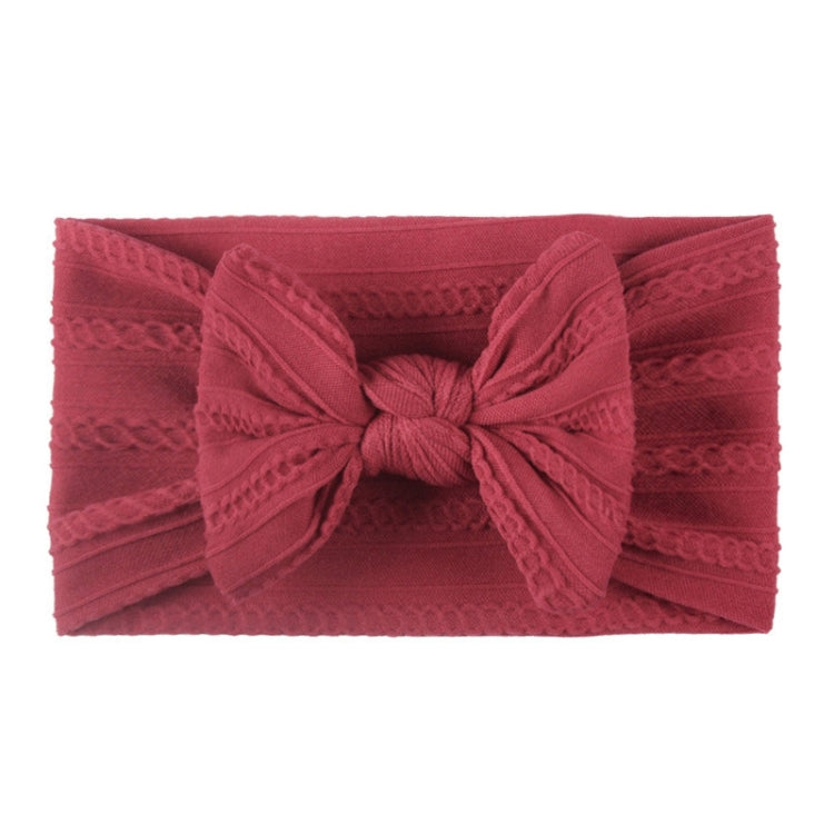 5 pezzi Copricapo per bambini in nylon jacquard morbido Fascia per capelli con fiocco per bambini
