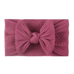 5 pezzi Copricapo per bambini in nylon jacquard morbido Fascia per capelli con fiocco per bambini
