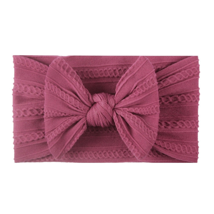 5 pezzi Copricapo per bambini in nylon jacquard morbido Fascia per capelli con fiocco per bambini