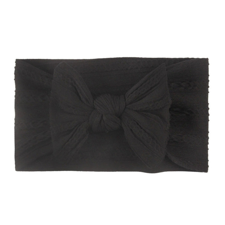 5 pezzi Copricapo per bambini in nylon jacquard morbido Fascia per capelli con fiocco per bambini