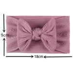 5 pezzi Copricapo per bambini in nylon jacquard morbido Fascia per capelli con fiocco per bambini
