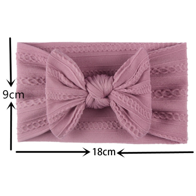 5 pezzi Copricapo per bambini in nylon jacquard morbido Fascia per capelli con fiocco per bambini