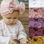 5 pezzi Copricapo per bambini in nylon jacquard morbido Fascia per capelli con fiocco per bambini