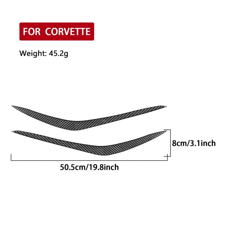 Adesivo decorativo per paraurti, set da 2 pezzi, per Chevrolet Corvette C8
