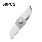 50 PCS CA-M239 Lama per spremiagrumi portatile Lama a semicerchio Dritto in acciaio inossidabile 304 Coltello per mescolare, Semi-Circle Straight