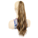 P96 Parrucca con clip Lunga coda di cavallo Ondulazione dell'acqua Parrucca riccia lunga