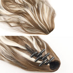 P96 Parrucca con clip Lunga coda di cavallo Ondulazione dell'acqua Parrucca riccia lunga