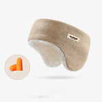 Golovejoy Winter Warm Cuffie insonorizzate + Set di tappi per le orecchie Maschera per gli occhi del sonno, 2 In 1 (Beige), 2 In 1 (Khaki), 2 In 1 (Gray), 2 In 1 (Pink), 2 In 1 (Black)