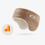 Golovejoy Winter Warm Cuffie insonorizzate + Set di tappi per le orecchie Maschera per gli occhi del sonno, 2 In 1 (Beige), 2 In 1 (Khaki), 2 In 1 (Gray), 2 In 1 (Pink), 2 In 1 (Black)