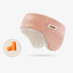 Golovejoy Winter Warm Cuffie insonorizzate + Set di tappi per le orecchie Maschera per gli occhi del sonno, 2 In 1 (Beige), 2 In 1 (Khaki), 2 In 1 (Gray), 2 In 1 (Pink), 2 In 1 (Black)