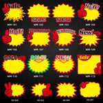 10 sacchetti 18x14cm Adesivo esplosione Etichetta prezzo prodotto Etichetta prezzo supermercato, WM-101, WM-102, WM-103, WM-105, WM-106, WM-107, WM-108, WM-109, WM-10, WM-111, WM-12, WM-113, XD-028, XD-022, XD-009, XD-047, XD-051, XD-069