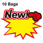 10 sacchetti 18x14cm Adesivo esplosione Etichetta prezzo prodotto Etichetta prezzo supermercato, WM-101, WM-102, WM-103, WM-105, WM-106, WM-107, WM-108, WM-109, WM-10, WM-111, WM-12, WM-113, XD-028, XD-022, XD-009, XD-047, XD-051, XD-069