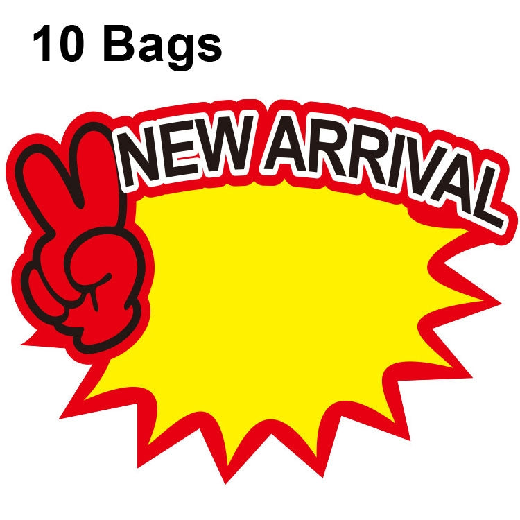 10 sacchetti 9x7cm Adesivo esplosione Etichetta prezzo prodotto Etichetta prezzo supermercato, WM-301, WM-302, WM-303, WM-305, WM-306, WM-307, WM-308, WM-309, WM-310, WM-311, WM-312, WM-313, WM-314
