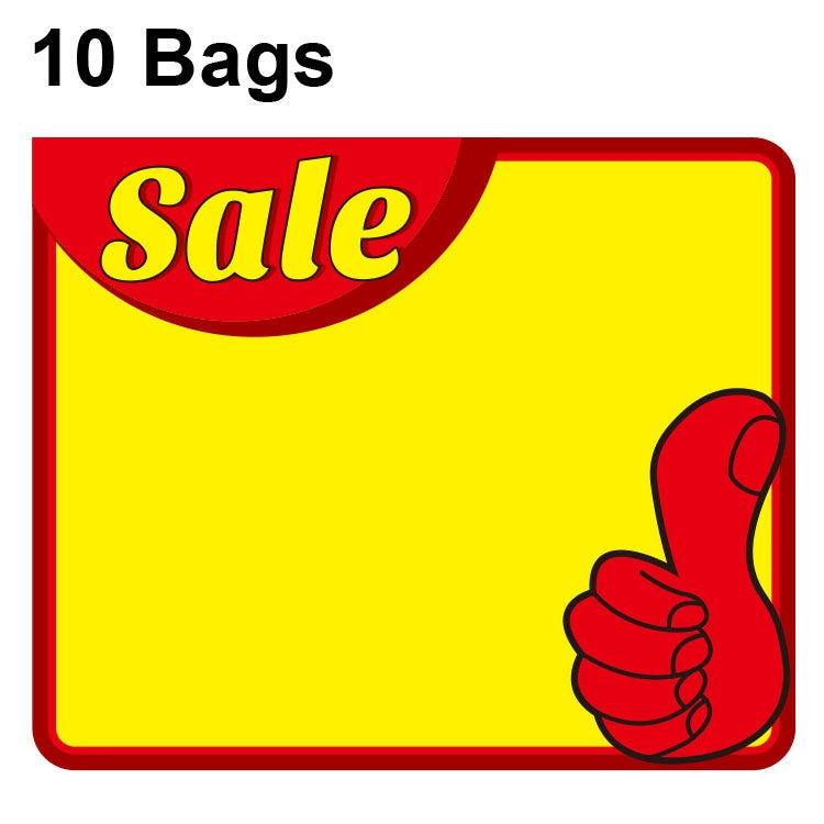 10 sacchetti 9x7cm Adesivo esplosione Etichetta prezzo prodotto Etichetta prezzo supermercato, WM-301, WM-302, WM-303, WM-305, WM-306, WM-307, WM-308, WM-309, WM-310, WM-311, WM-312, WM-313, WM-314