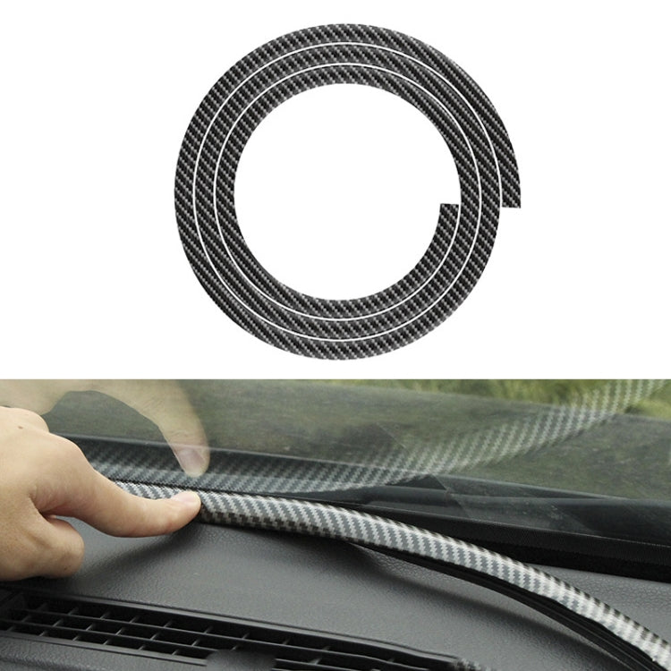 Guarnizione in elastomero per auto Striscia di gomma Quadro strumenti a prova di perdite antipolvere insonorizzante universale, N856 Carbon Fiber Pattern, 2pcs N856 No Fiber Pattern