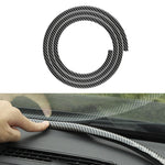 Guarnizione in elastomero per auto Striscia di gomma Quadro strumenti a prova di perdite antipolvere insonorizzante universale, N856 Carbon Fiber Pattern, 2pcs N856 No Fiber Pattern